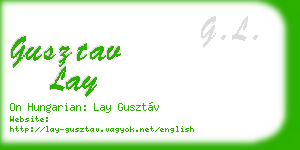 gusztav lay business card
