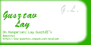 gusztav lay business card